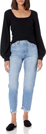The Drop Women's @lucyswhims Square-Neck Balloon-Sleeve Top - Image 4